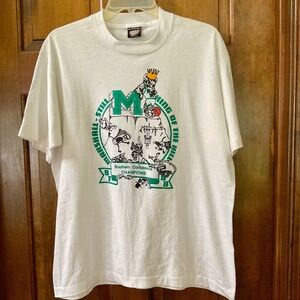 Marshall U. 87-88 “S. Conf. champions” unisex t-shirt, white, XL